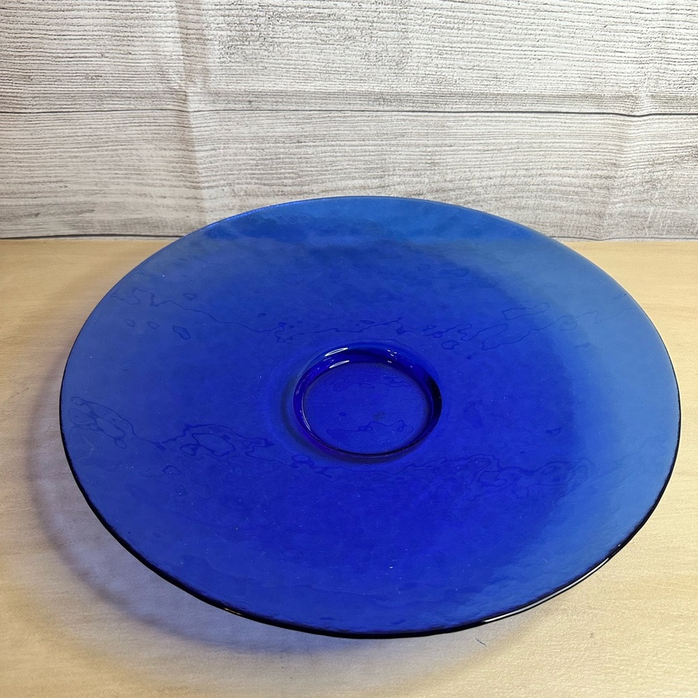 Vintage cobalt blue glass piece